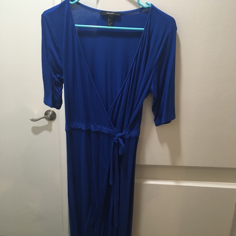 Forever 21 sexy blue wrap dress Large